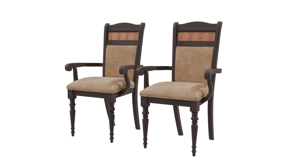 Stylish Wooden Dining Chair 3D - Professional 3D Model Render 9