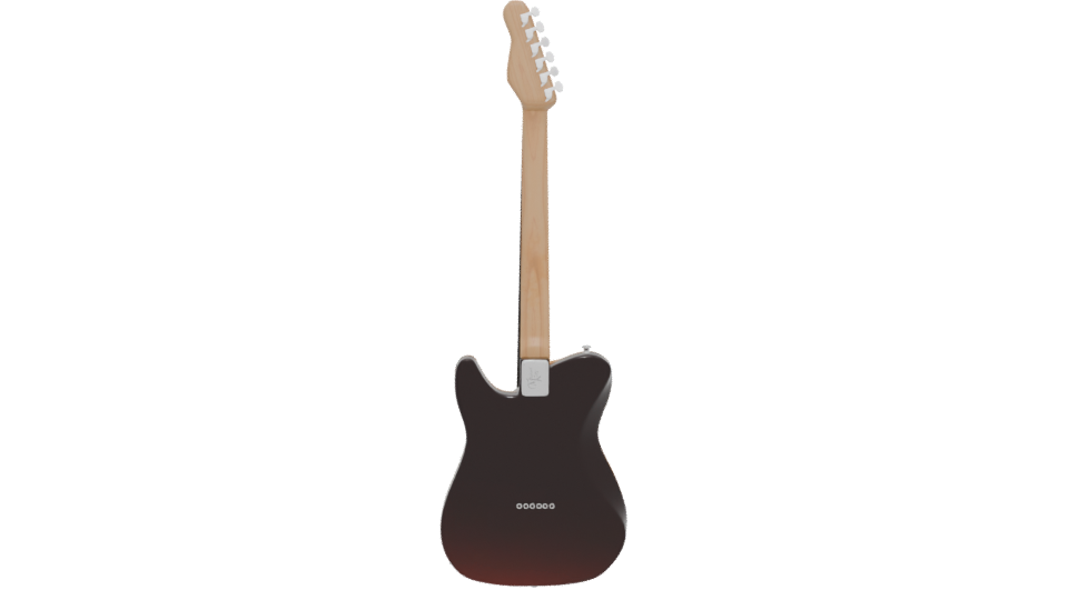 Stylish Electric Guitar Model - Professional 3D Model Render 5