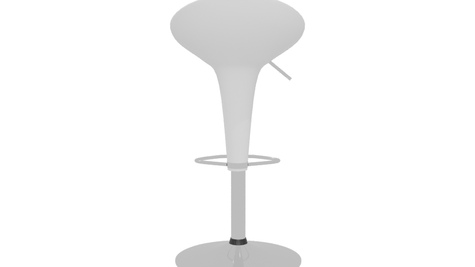 Stylish White Bar Stool 3D - Professional 3D Model Render 5