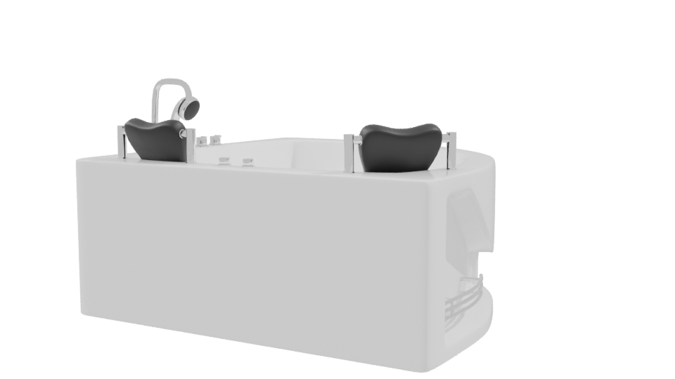 Elegant Corner Bathtub Model 3D - Professional 3D Model Render 9