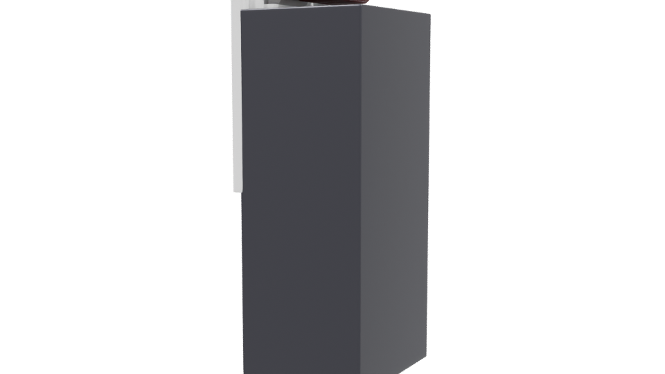 Sleek Black Refrigerator Model - Professional 3D Model Render 3