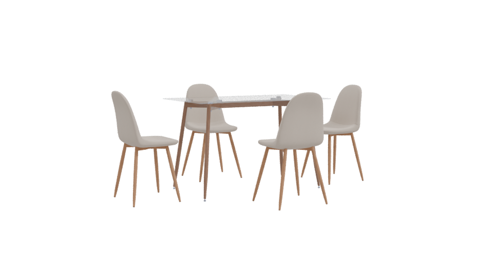 Stylish Dining Table Set 3D - Professional 3D Model Render 10