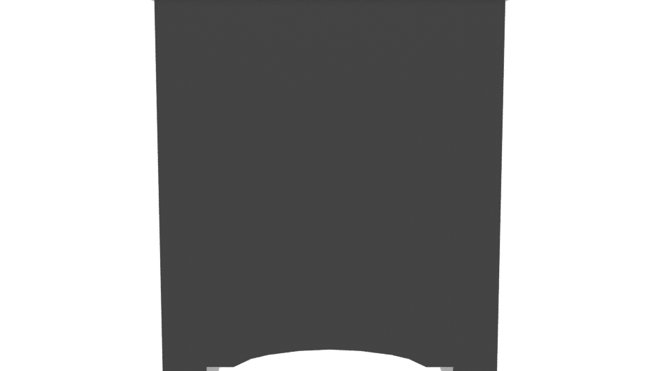 Elegant Black Two-Drawer Nightstand 3D Model - Professional 3D Model Render 5