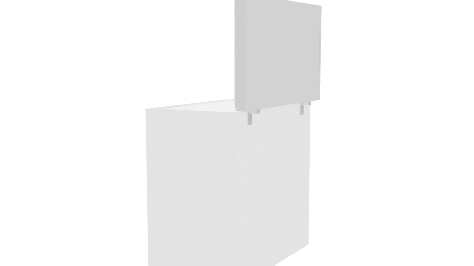 Compact Chest Freezer 3D Model - Professional 3D Model Render 3