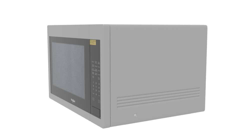 Stylish Household Microwave Model - Professional 3D Model Render 13