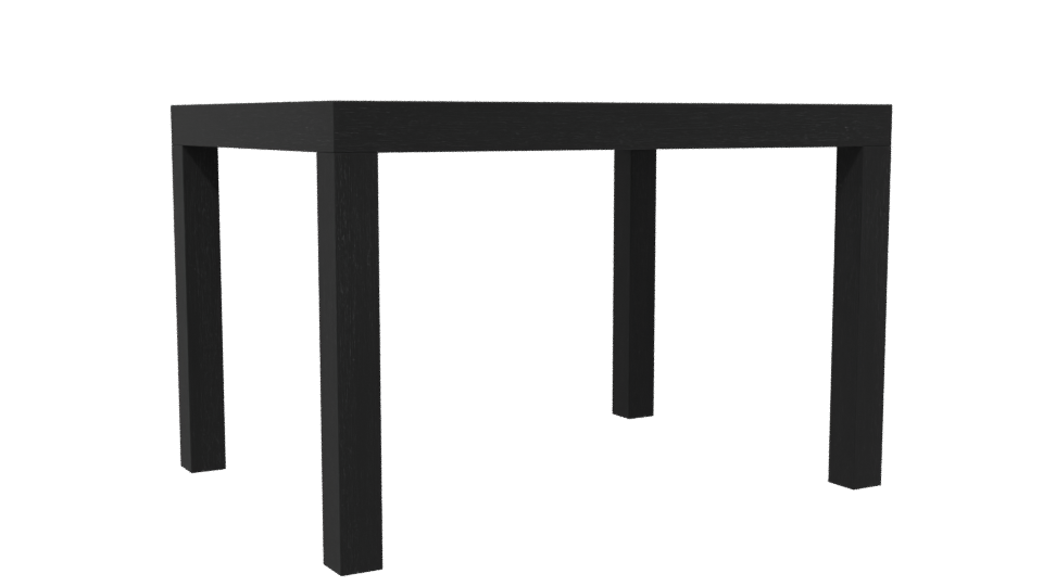 Stylish Black Wooden Table 3D - Professional 3D Model Render 13