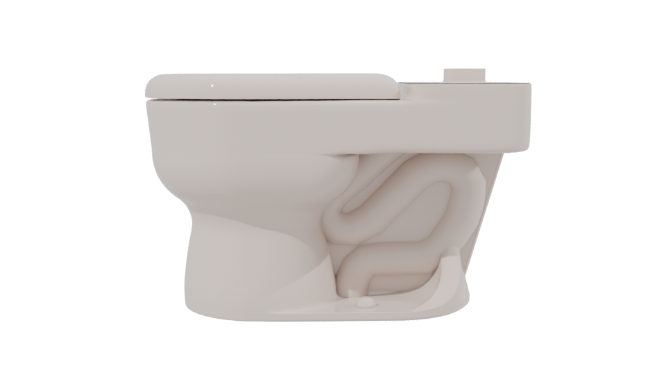 Elegant Ceramic Toilet Model for Modern Bathrooms - Professional 3D Model Render 2