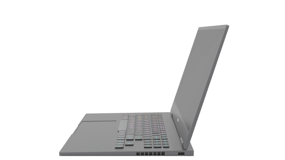 Sleek Gaming Laptop 3D Model - Professional 3D Model Render 2