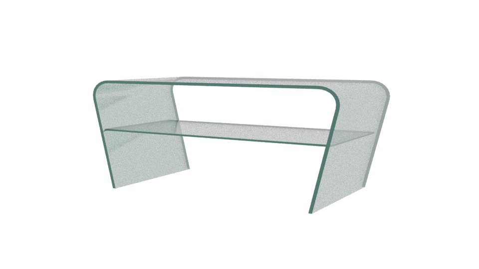 Modern Glass Coffee Table 3D - Professional 3D Model Render 6