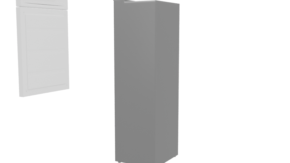 Minimalist Refrigerator 3D Model - Professional 3D Model Render 3