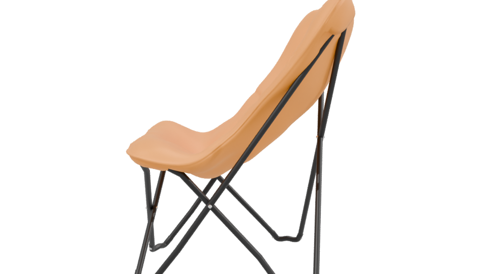 Stylish Folding Outdoor Chair Model - Professional 3D Model Render 2