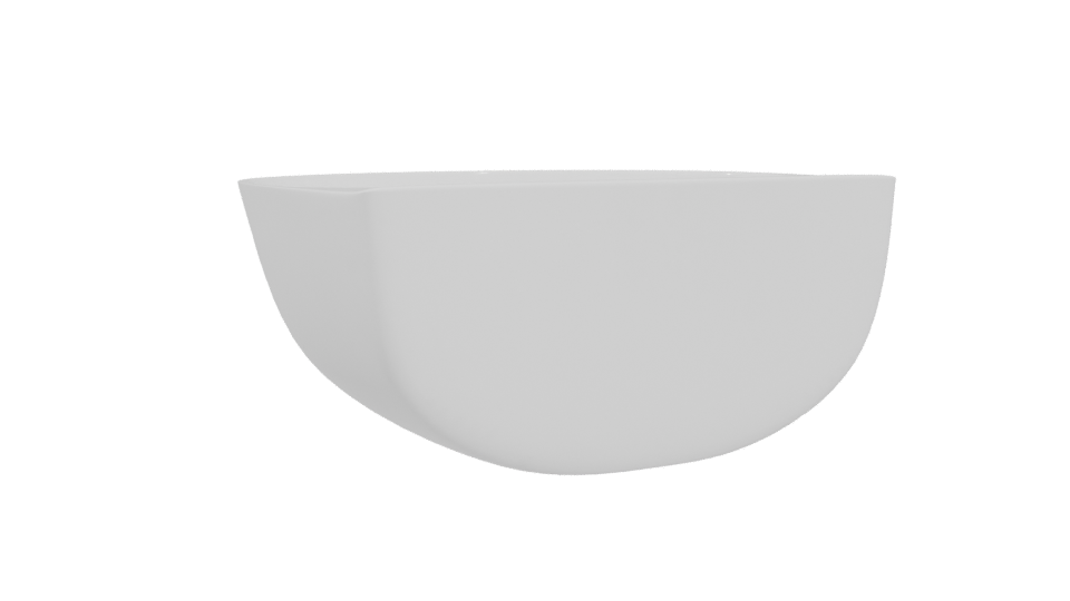 Minimalist White Bathroom Sink Model - Professional 3D Model Render 4