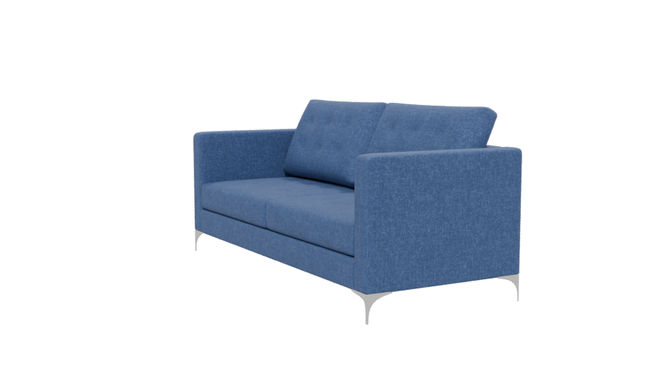Stylish Blue Fabric Sofa 3D Model - Professional 3D Model Render 13