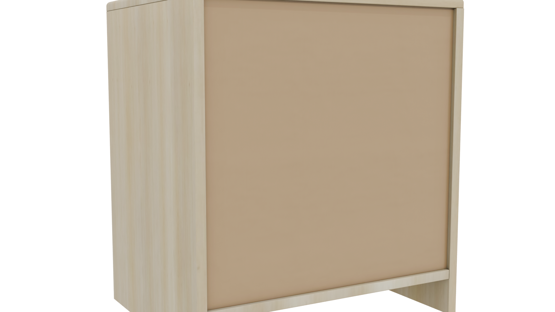 Modern Minimalist Wooden Nightstand 3D Model - Professional 3D Model Render 4