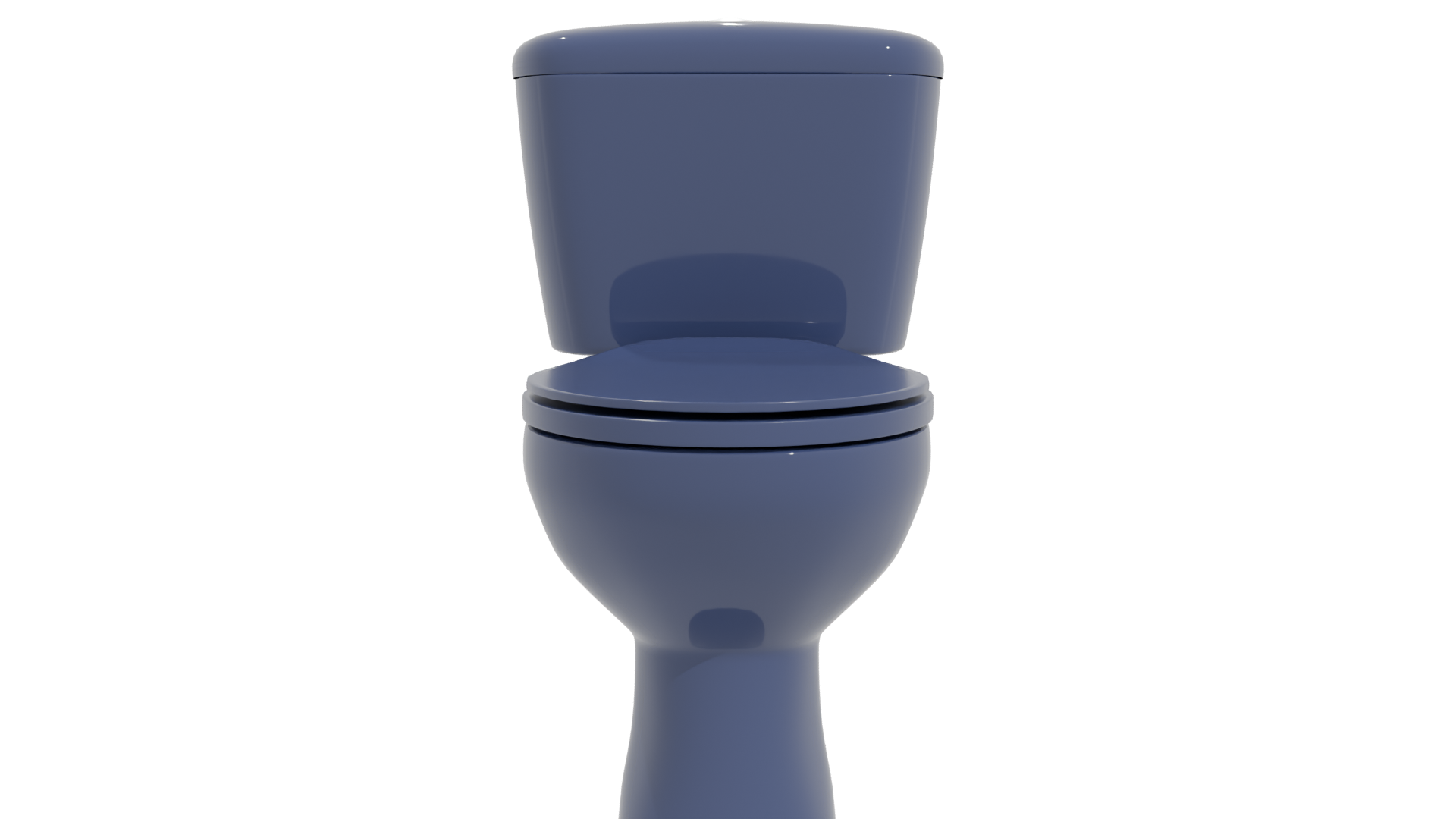 Stylish Blue Toilet Model 3D - Professional 3D Model Render 11