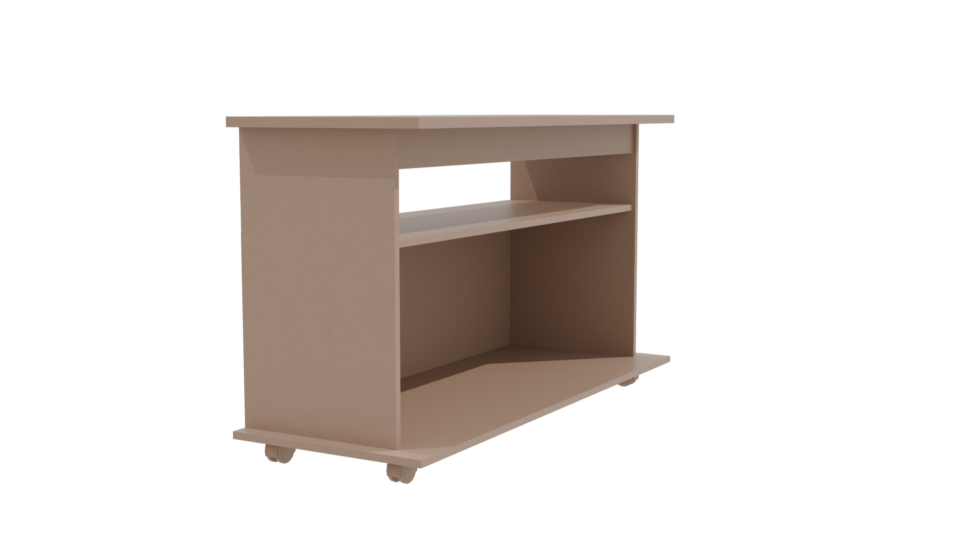 Modern Wooden Console Table 3D - Professional 3D Model Render 9