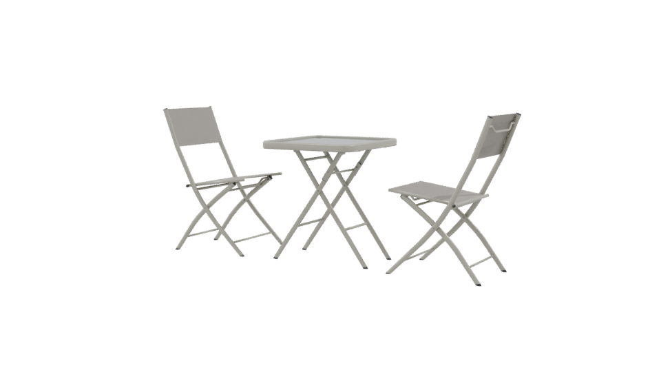 Minimalist Folding Desk and Chair 3D Model - Professional 3D Model Render 9