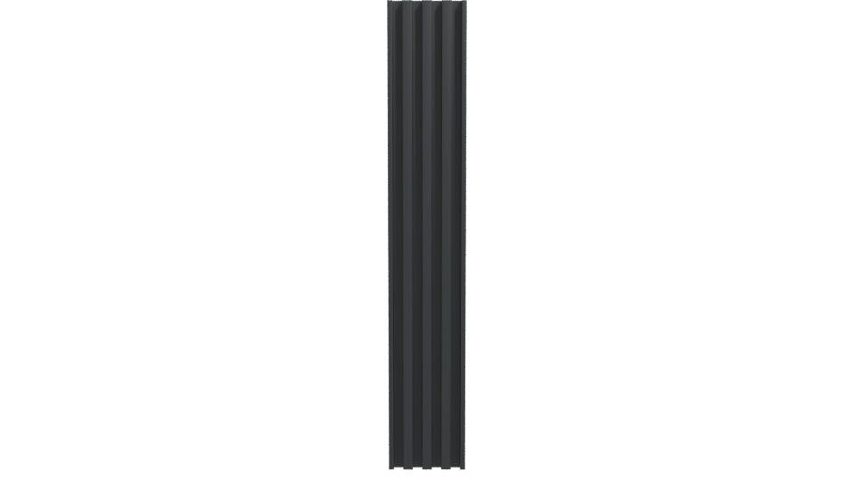 Stylized Vertical Slatted Panel 3D - Professional 3D Model Render 11