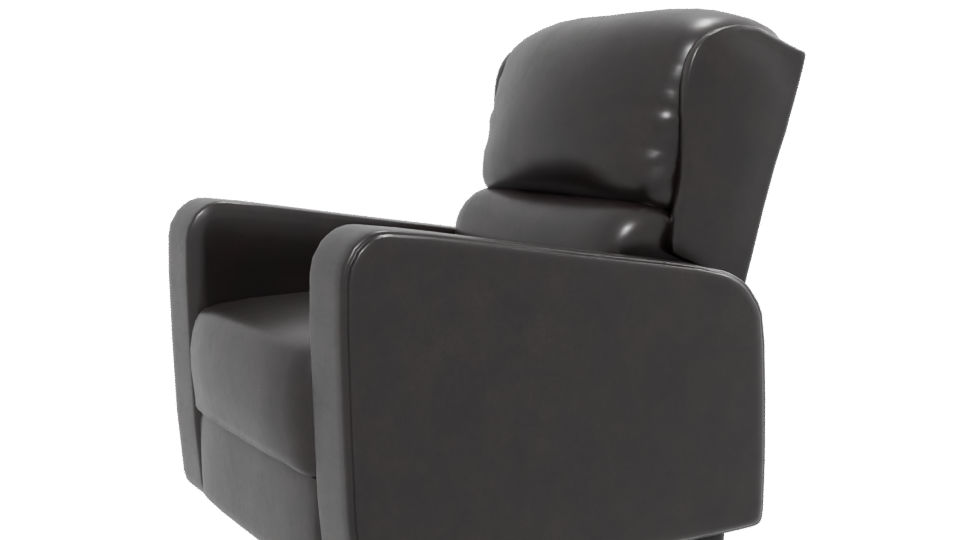 Stylish Black Leather Armchair 3D - Professional 3D Model Render 13