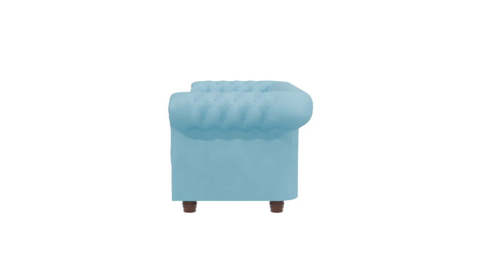 Elegant Blue Sofa 3D Model - Professional 3D Model Render 2