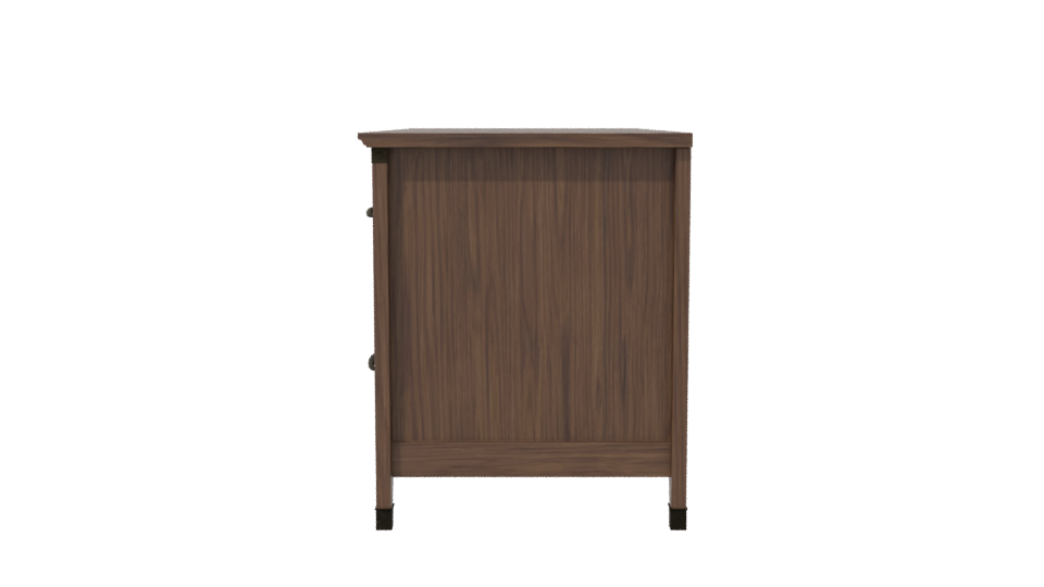 Elegant Wooden Office Desk 3D - Professional 3D Model Render 2
