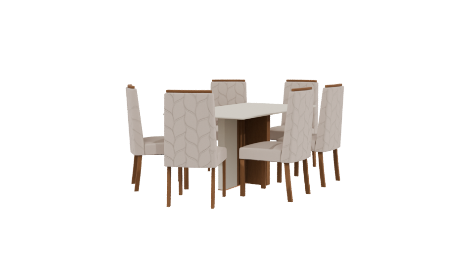 Stylish Dining Table Set 3D - Professional 3D Model Render 3