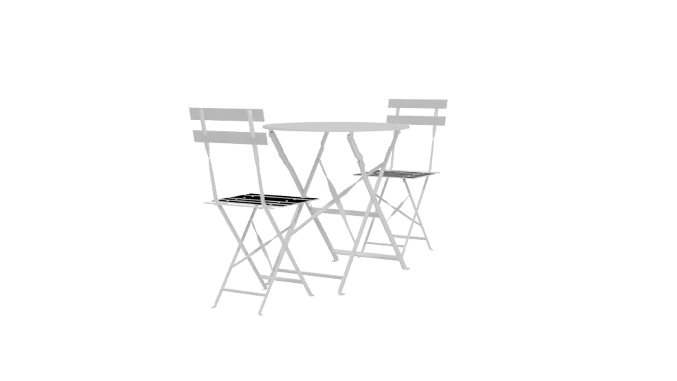 Stylish Patio Table Set Model - Professional 3D Model Render 12