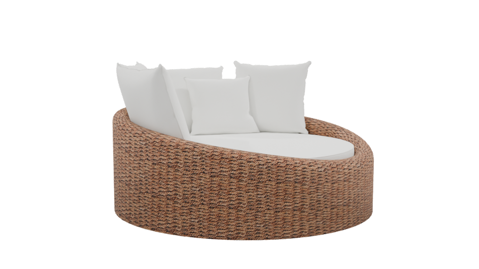 Stylish Outdoor Daybed Model - Professional 3D Model Render 9