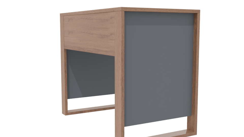 Stylish Modern Wooden Writing Desk 3D Model - Professional 3D Model Render 7