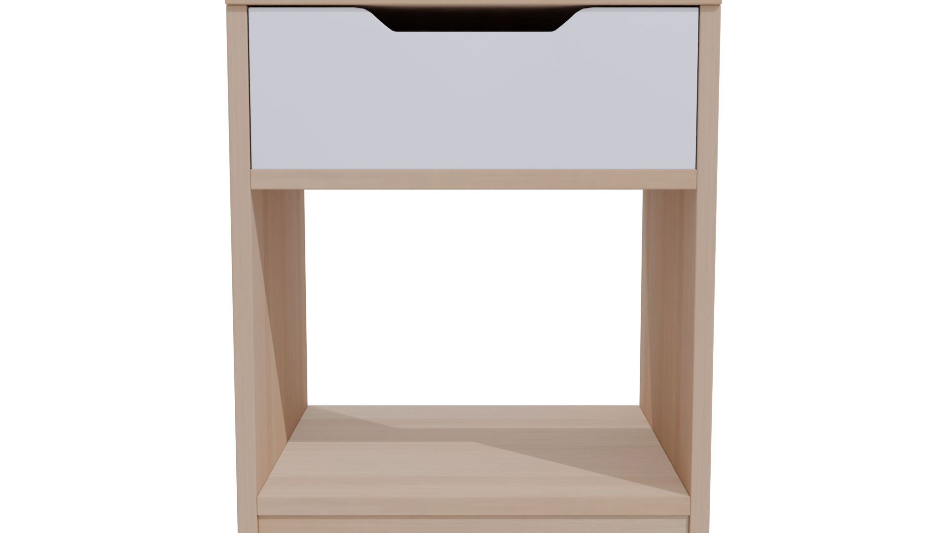 Minimalist Wooden Nightstand Model - Professional 3D Model Render 11