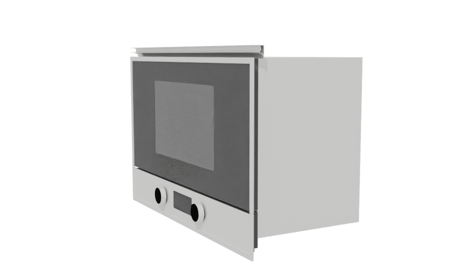 Sleek Wall-Mounted Microwave 3D - Professional 3D Model Render 13