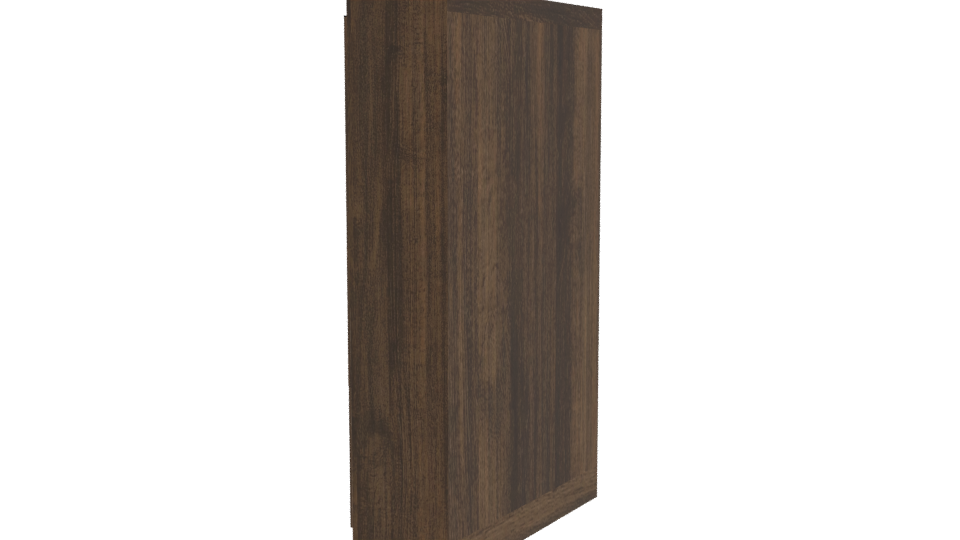 Stylish Wooden Wardrobe 3D Model - Professional 3D Model Render 3