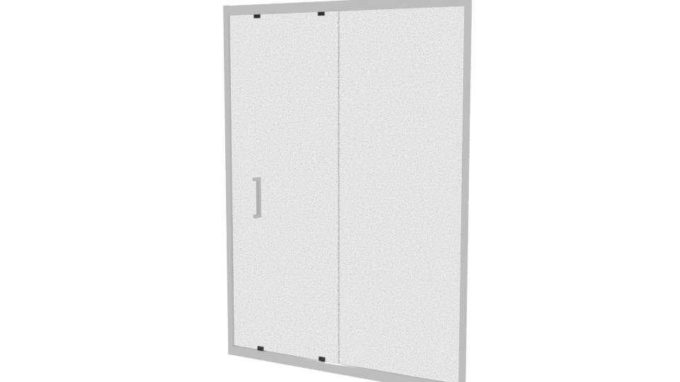 Stylish Glass Shower Door 3D - Professional 3D Model Render 6