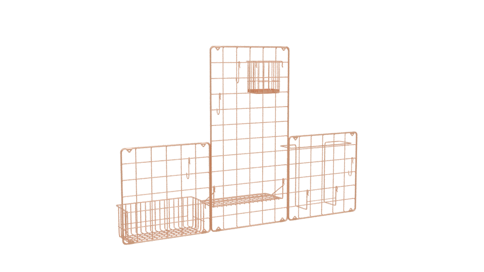 Stylish Wire Storage Basket Set 3D Model - Professional 3D Model Render 4