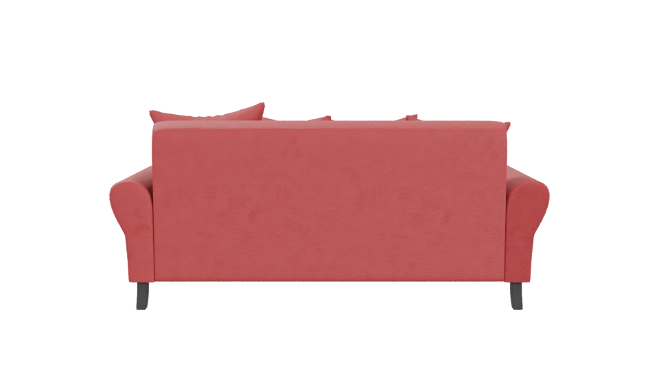 Stylish Red Sofa Set 3D - Professional 3D Model Render 5