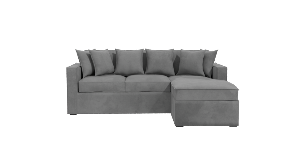 Contemporary L-Shaped Sofa 3D Model - Professional 3D Model Render 11