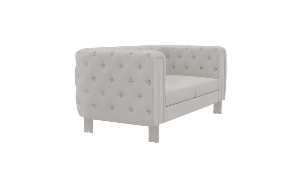 Elegant Sofa with Gold Accents - Professional 3D Model Render 9