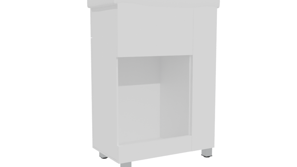 Sleek Modern Kitchen Sink Unit 3D Model - Professional 3D Model Render 4