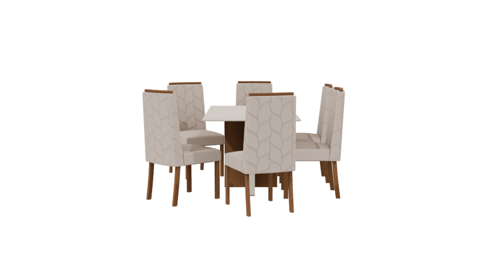 Stylish Dining Table Set 3D - Professional 3D Model Render 2