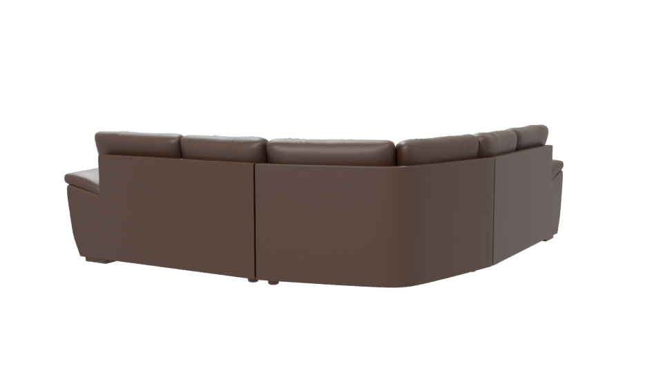 SALA CURVA JR Leather Sofa 3D - Professional 3D Model Render 6