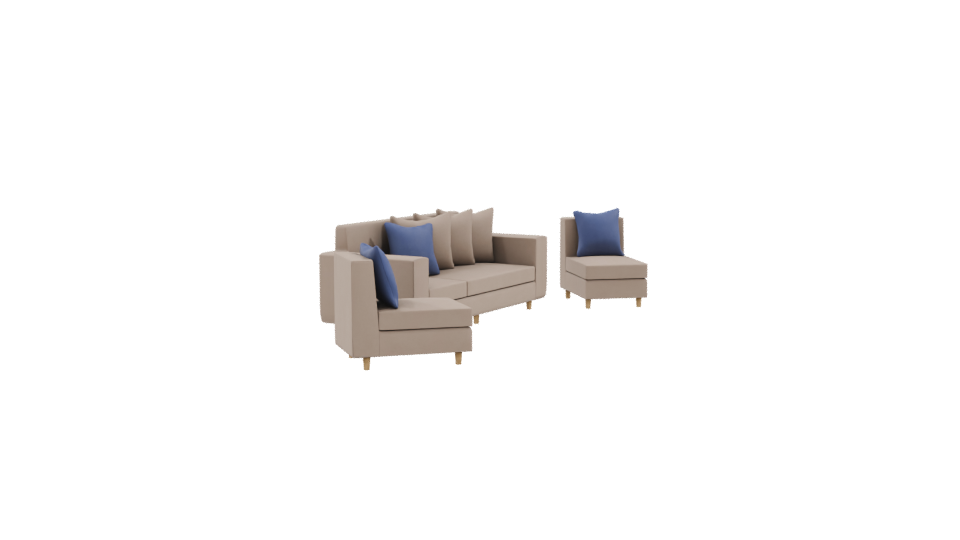 Stylish Modern Sofa Set 3D - Professional 3D Model Render 9