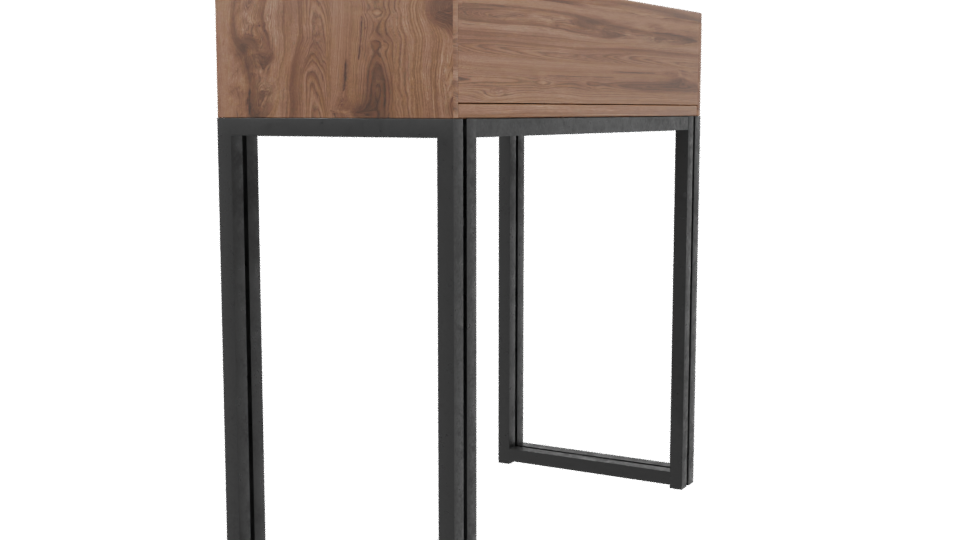 Stylish Industrial Console Table 3D Model - Professional 3D Model Render 3