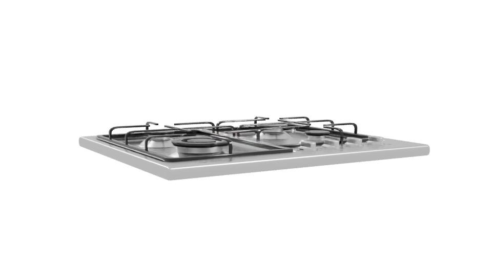 Gas Cooktop 60cm 3D Model - Professional 3D Model Render 10