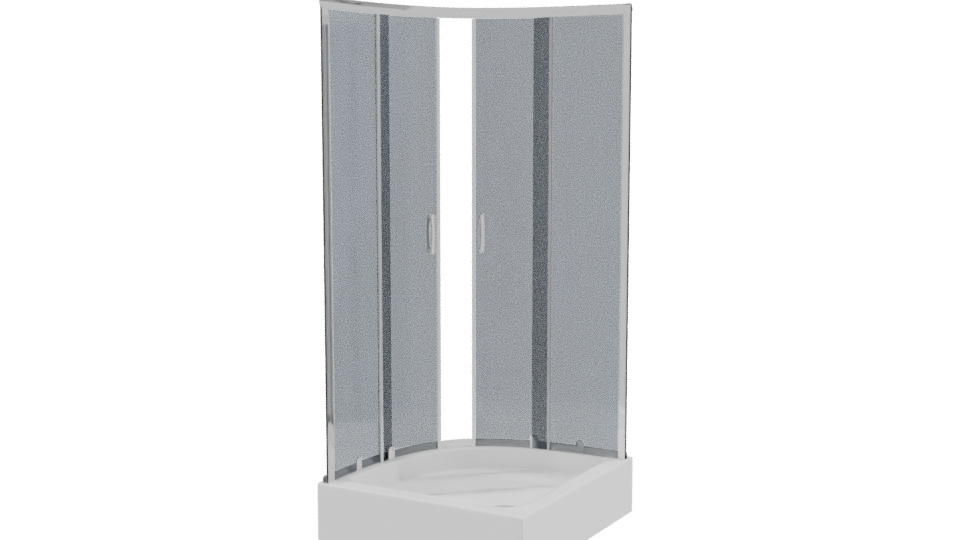 Elegant Corner Shower Unit 3D - Professional 3D Model Render 9