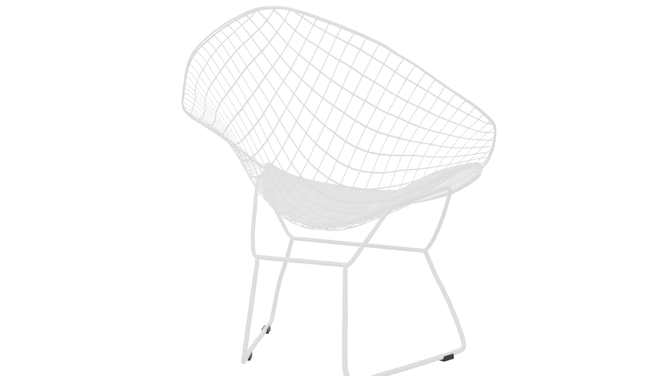 Stylish Wire Mesh Lounge Chair 3D Model - Professional 3D Model Render 6