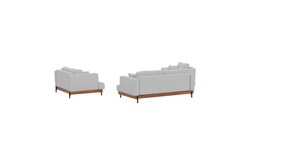 Contemporary Sofa Set 3D Model - Professional 3D Model Render 4