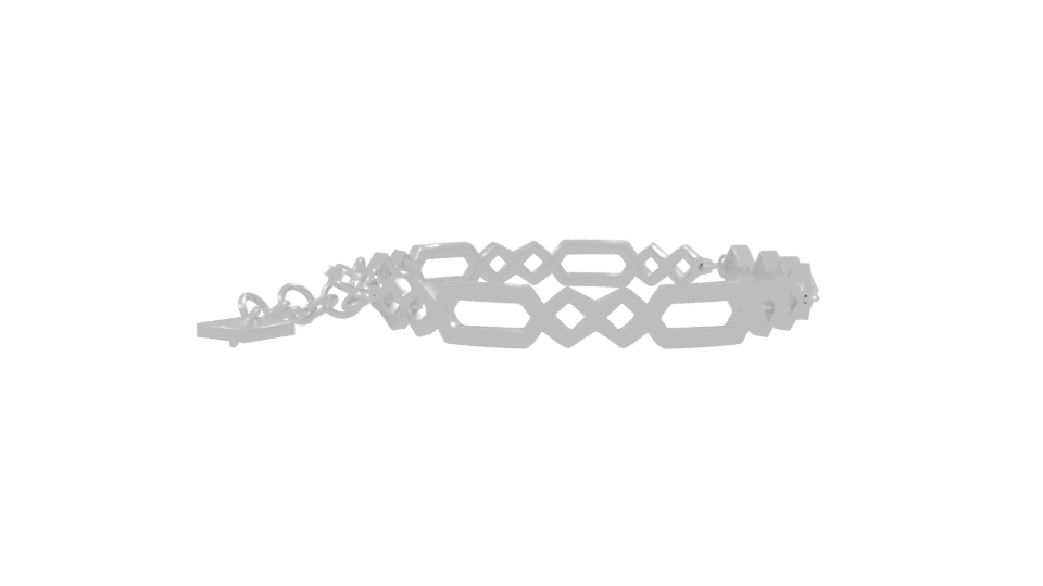 Elegant Silver Bracelet 3D Model - Professional 3D Model Render 8
