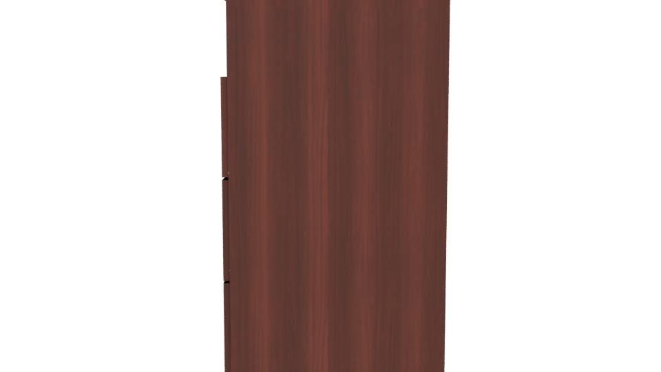 Contemporary Wooden Storage Cabinet 3D - Professional 3D Model Render 2