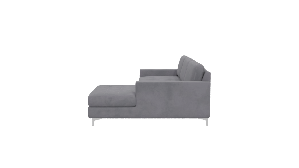 Contemporary Fabric Sectional Sofa 3D Model - Professional 3D Model Render 5