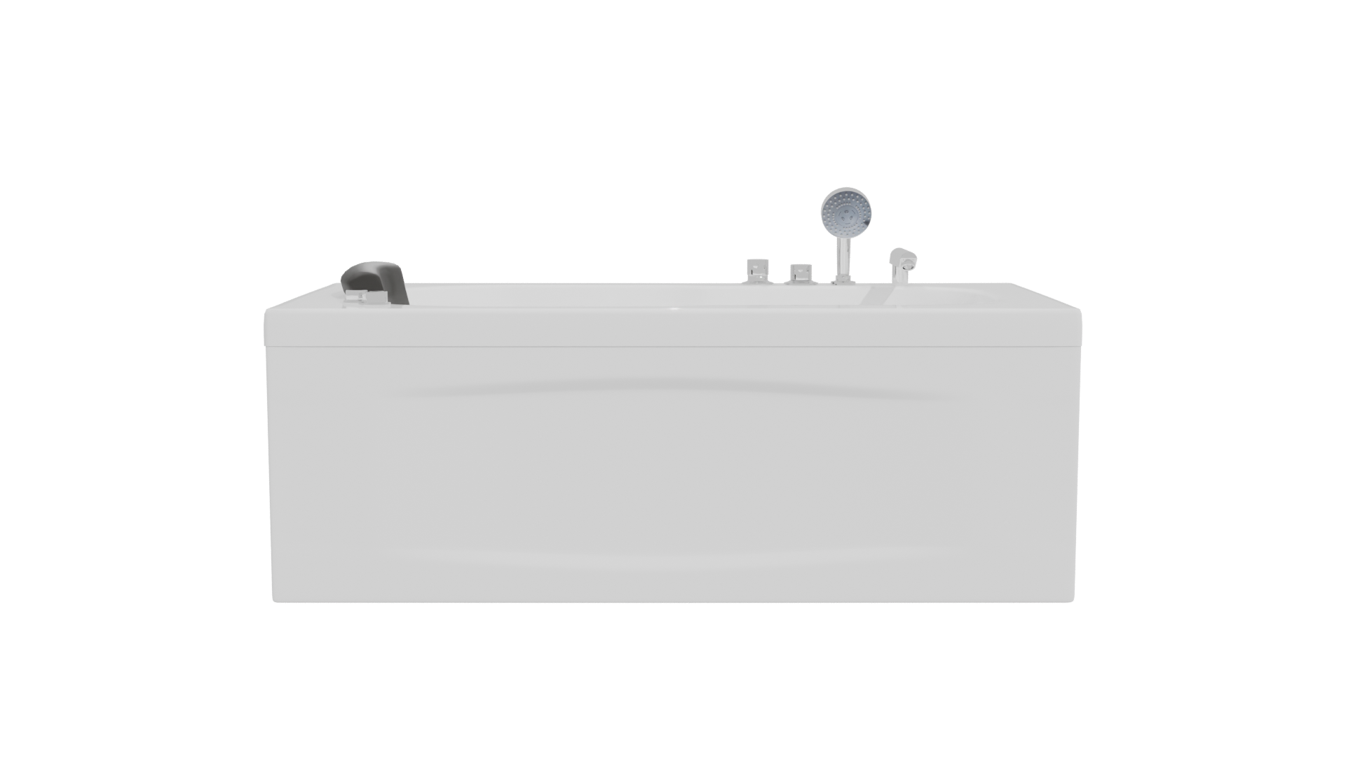 Rectangular Whirlpool Bathtub 3D Model - Professional 3D Model Render 11